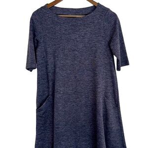 Adrienne Vittadini dark gray baby doll shift dress women small